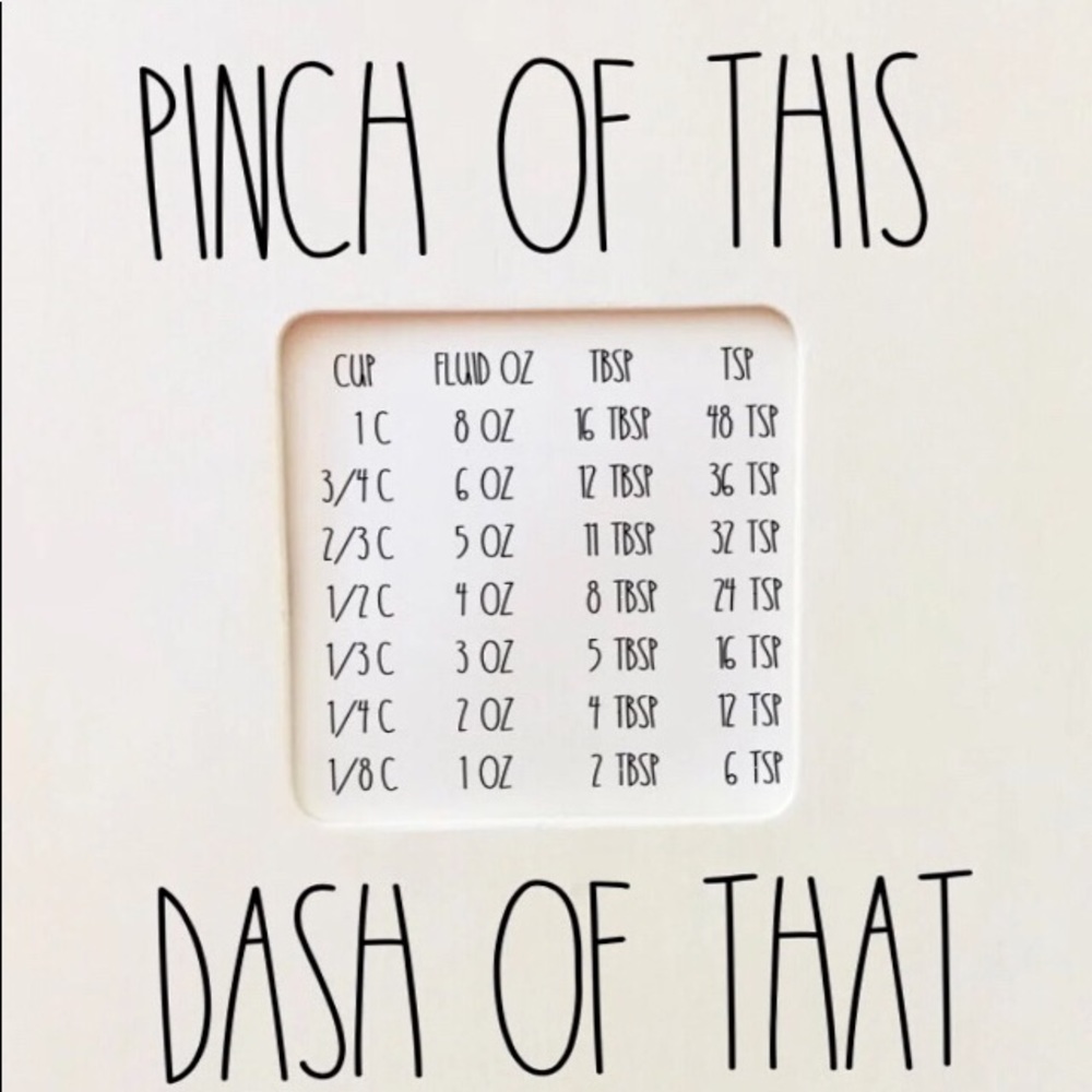 Kitchen Measurement Sign - Picture 2 of 2